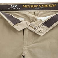 Lee Riders erkek Hareket Streç Rahat Düz Bacak Pantolon