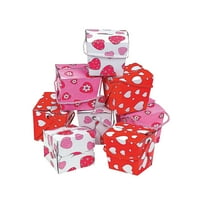 Eğlenceli Ekspres Sevgililer Günü Çok Renkli Kağıt Hediye Kutuları, Halat Saplı 2.75 2.37