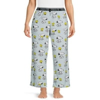 Fıstık kadın ve kadın Artı Boyutu Snoopy Peluş Uyku Pantolon, Boyutları XS-3X