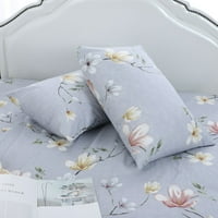 Benzersiz Pazarlık TC pamuk nevresim yastık kılıfı yatak seti çiçek gri Kraliçe