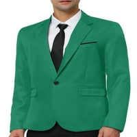 Benzersiz Pazarlık erkek iş Slim Fit Bir Düğme Resmi Blazer