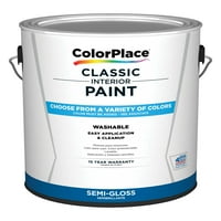 ColorPlace Classic Interior Wall & Trim Boya, Patlamış mısır Beyazı, Yarı Parlak, Galon