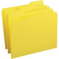 İş Kaynağı Takviyeli Sekme Renkli Dosya Klasörleri Sekmesi Kesilmiş - Sarı - Geri Dönüştürülmüş - Kutu