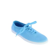 Yenile Tess - Kadınların Gündelik Yumuşak Kumaş Bağcıklı Atletik Spor Ayakkabısı Mavi