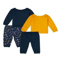 Garanimals Kız Bebek Sweatshirt & Eşofman Kıyafet Seti Çoklu Paket, 4'lü