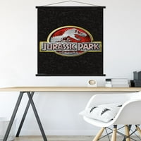 Jurassic Park - Ahşap Manyetik Çerçeveli Logo Duvar Posteri, 22.375 34
