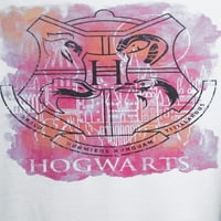 Harry Potter Gençlerin Hogwarts Kalesi ve Tepesi Kısa Kollu grafikli tişört