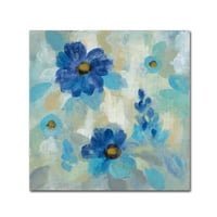 Marka Güzel Sanatlar Mavi Çiçekler Fısıltı II Silvia Vassileva'nın Tuval Sanatı