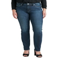 Gümüş Jeans A.Ş. Kadın artı boyutu en çok aranan Orta yükselişi düz bacak kot bel boyutları 12-24