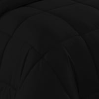 Lüks Siyah 5 parçalı Yatak Bir Çanta içinde Alternatif Yorgan Seti, İkiz
