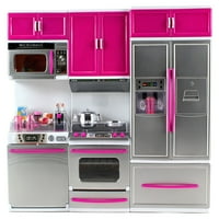 Modern Mutfağım Tam Lüks Kit Kumandalı Mutfak Oyun Seti: Buzdolabı, Ocak, Mikrodalga Oyuncak