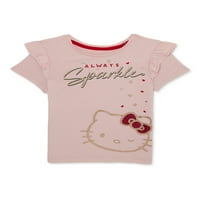 Çocuklar gelen Garanimals Kızlar Kısa Kollu Hello Kitty Tee, Boyutları 4-10