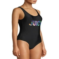 Folyo Laf Kalabalığı Logolu Juicy Couture Bayan Tek Parça Mayo
