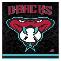 Arizona Diamondbacks - Yılan Kafa Logosu Duvar Posteri, 14.725 22.375