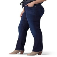 Lee Kadın Artı Midrise Rahat Fit Düz Bacak Jean