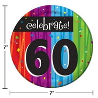 Konuklar için Kilometre Taşı Kutlamaları 60. Doğum Günü Partisi Malzemeleri Seti