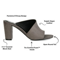 Journee Koleksiyonu Bayan Allea Tru Konfor Köpük Geniş Genişlik D'orsay Blok topuklu sandalet