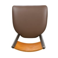 Linon Ervin Döşemeli Yemek Sandalyesi - 2'li Set, Kahverengi