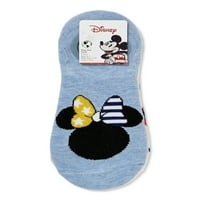 Disney Americana Women's Stay Put Liner Çorap, 4'lü Paket, 4-10 Beden