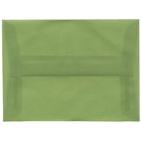 Yarı Saydam Zarflar, 4.8x6.5, Yeşil, 250 Paket, Yaprak Yeşili