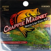 Leland Crappie Mıknatıs Softbait Cezbeder - Siyah Chartreuse Flaş