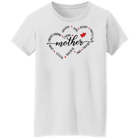 Grafik Amerika anneler Günü Tatil Anneler için Kalp kadın Grafik T-Shirt Koleksiyonu