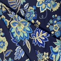 Waverly Inspirations 45 % 100 Pamuklu Çiçek Dikiş ve El Sanatları Kumaşı Cıvata ile yd, Mavi