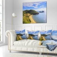 Designart Innamorata Plajı ve İkizler Adacıkları - Deniz Kıyısı Kırlent - 18x18