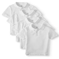 Wonder Nation Erkek okul üniforması Kısa Kollu Pike polo gömlekler, Değer Paketi, 4-18 Beden