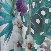 Designart 'Floral Botanical Design Retro II' Yüzyıl Ortası Modern Perde Paneli
