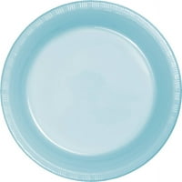 Pastel Mavi Plastik Ziyafet Tabakları, 20'liPaket