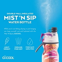 O2COOL Mist N 'Sip floz Sızıntı Yok Çekme Üst Filiz Spor Su Şişesi, Tek, Tropikal
