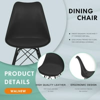 Lacoo, Çelik Ayaklı, Çok Renkli Modern Tasarım Döşemeli Yemek Sandalyeleri Setleri