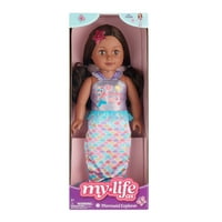 Hayatım Olarak 18 Poseable Mermaid Explorer Afro-amerikan oyuncak bebek Oyun Seti