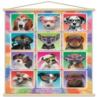 Keith Kimberlin - Puppies - Manyetik Çerçeveli Güneş Gözlüğü Duvar Posteri, 22.375 34