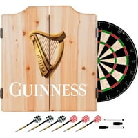 Dart ve Tahta Arplı Guinness Dart Dolabı Seti