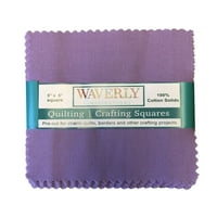Waverly 5 5 Katı Orkide Renk Pamuk Kare Dikiş kumaş paketi