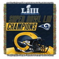 Los Angeles Rams ”Super Bowl Şampiyonları Dokuma Goblen Atmak Battaniye - Kuzeybatı Şirketi tarafından