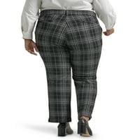 Lee® Kadın Plus Normal Kesim Düz Örgü Pantolon