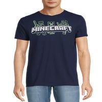 Minecraft erkek ve Büyük erkek grafikli tişört 2'li Paket, Boyutları S-3XL