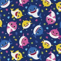 Nickelodeon Bebek Köpekbalığı 44 % Pamuk Köpekbalığı Aile Atmak Dikiş ve El Sanatları Kumaş yd Cıvata, Çok renkli