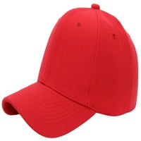Kırmızı Yetişkin Velcro Kapatma Unise Rahat Beyzbol Şapkası