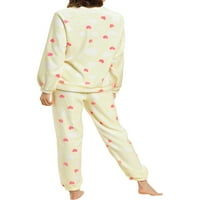 Benzersiz Pazarlık kadın Kış Loungewear Pijama Pazen Pijama Takımı