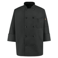 İnci Düğmeli Chef Designs® Siyah Şef Mont