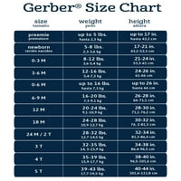 Gerber Erkek Bebek Kısa Kollu Bodysuits