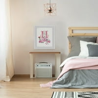 Yatak Odası Pembe Çerçeveli Resim Baskısı