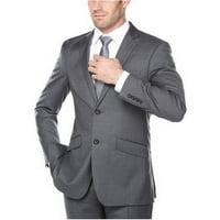 Büyük Erkek Koyu Gri Klasik Fit italyan Tarzı iki Takım Elbise