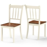 Gyma Yemek Sandalyesi, 4'lü Set, Fildişi Beyazı