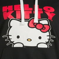 Hello Kitty Gençler Grafik Kapüşonlu Kazak Sweatshirt