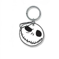 Plasticolor Jack Skellington Emaye Otomotiv Anahtarlık, Beyaz ve Siyah, Parça